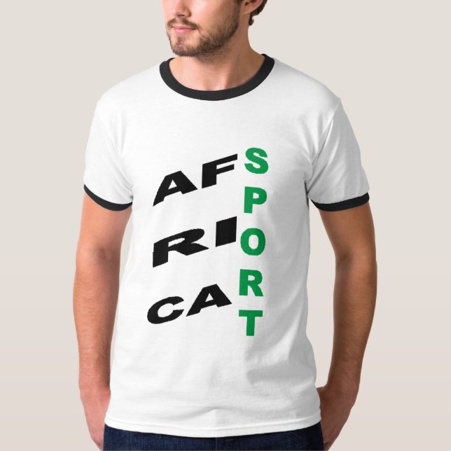 Men's Basic Ringer T-Shirt  DESIGN  AFRICA  SPORT  (Front)