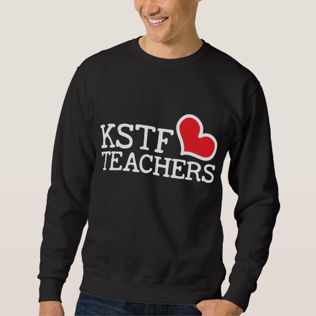 Men's Basic Sweatshirt, Black - Heart Sweatshirt (Front)