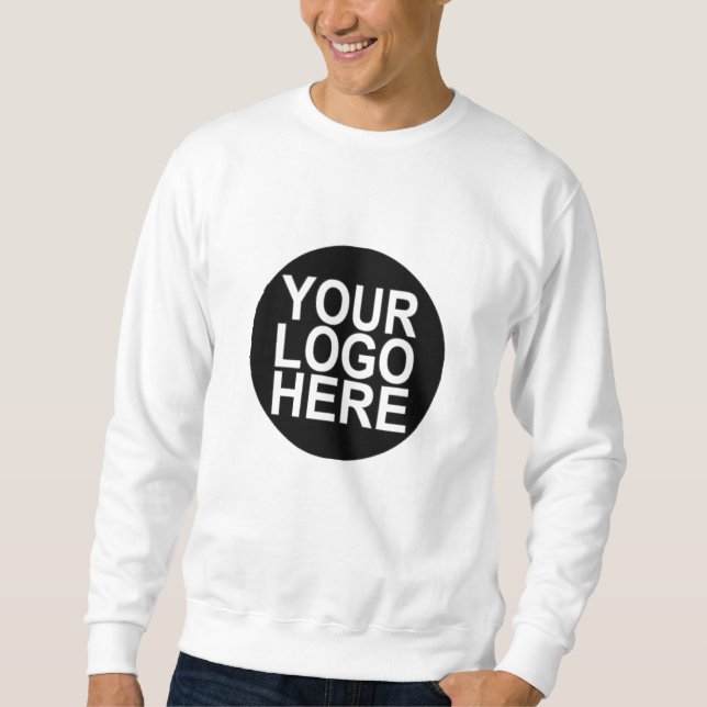 Men's Basic Sweatshirt - White Add Logo (Front)