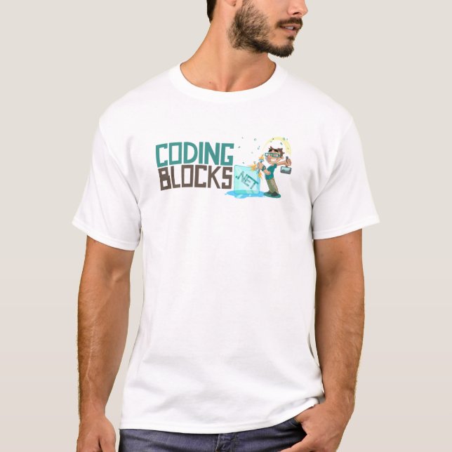 Men's Basic T - Coding Blocks Horizontal Logo T-Shirt (Front)