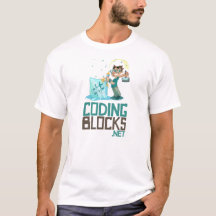 Men's Basic T - Coding Blocks Vertical Logo