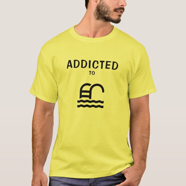 Men's Basic T-Shirt | Addicted to Swimming  (Front)
