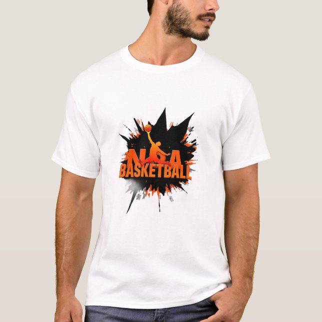 Men's Basic T-Shirt BASKETBALL (Front)
