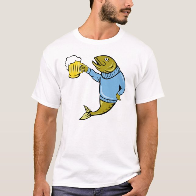 Men's Basic T-Shirt/Fish T-Shirt (Front)