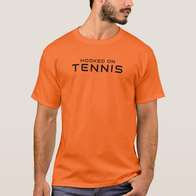 Men's Basic T-Shirt | Hooked On Tennis (Front)