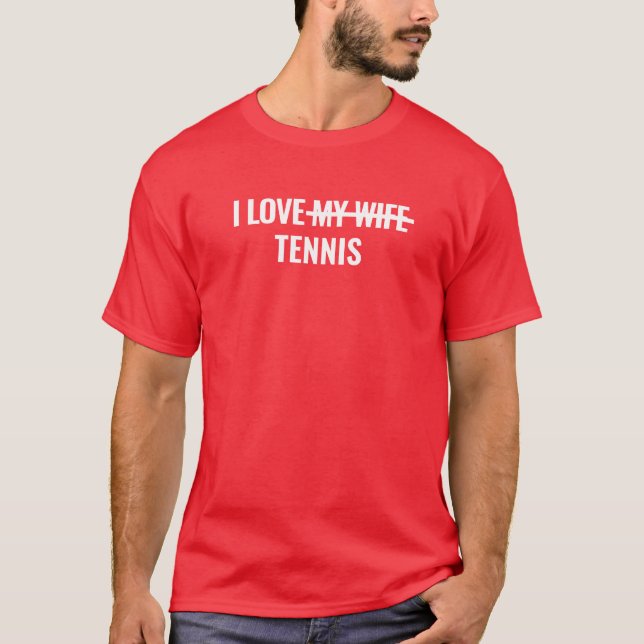 Men's Basic T-Shirt | I Love Tennis (Front)