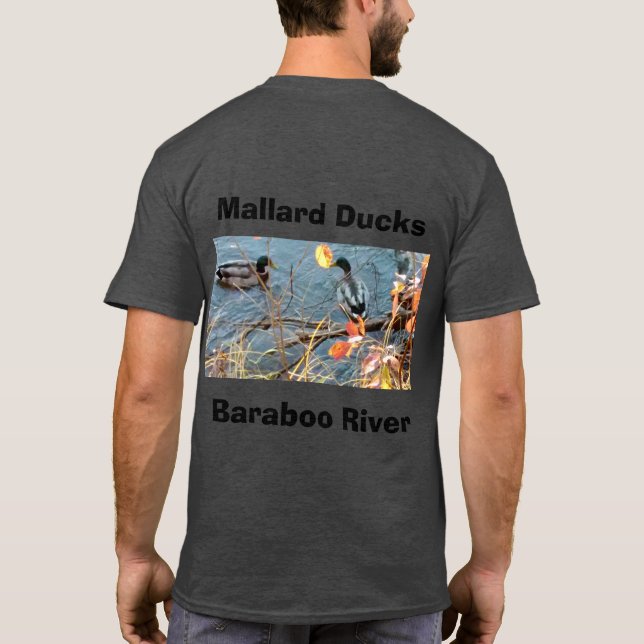 Men's Basic T-Shirt, Mallard Ducks T-Shirt (Back)