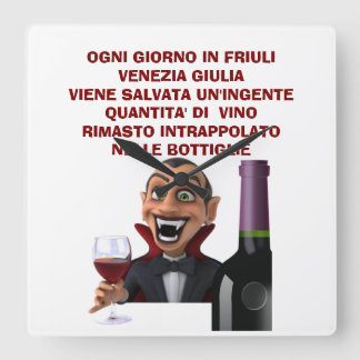 Men's Basic T-Shirt Square Wall Clock