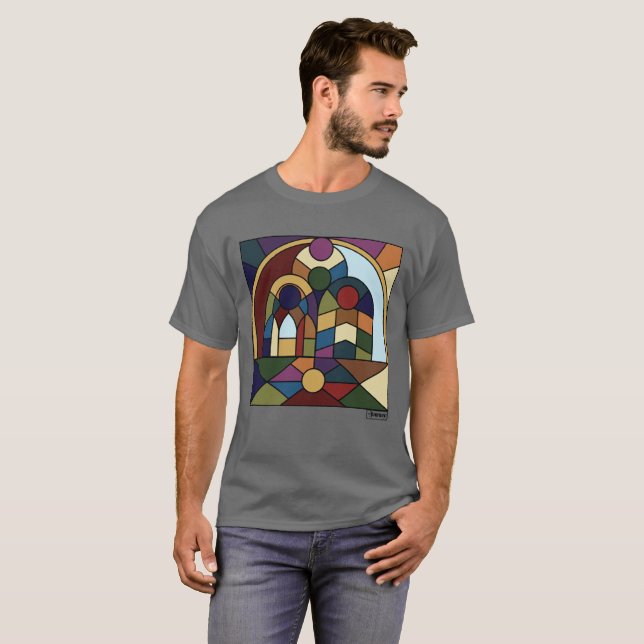 Men's Basic T-Shirt with Colorblock (Front Full)