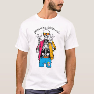 Men's Basic T-ShirtPastel Skeleton T-Shirt | Peace