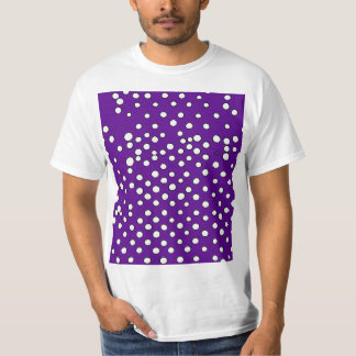Men's Basic T-Shpolka dot pattern purple T-Shirt