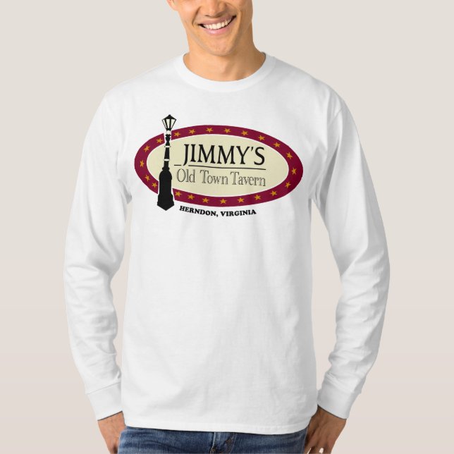 Men's Basic White JOTT Logo Long Sleeve T-Shirt (Front)