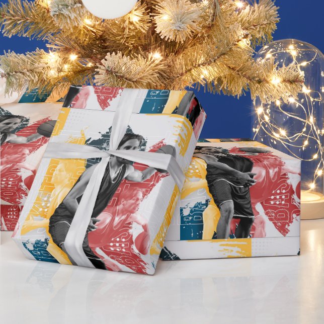 Men's Basketball Fitness Wrapping Paper (Holidays)