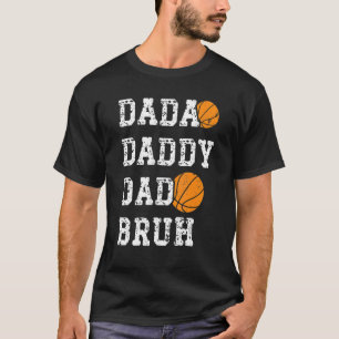 Mens Basketball  Pops Father's Day Dada Daddy Dad  T-Shirt
