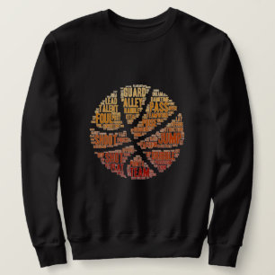 Mens Basketball Sports Game Sweatshirt Black