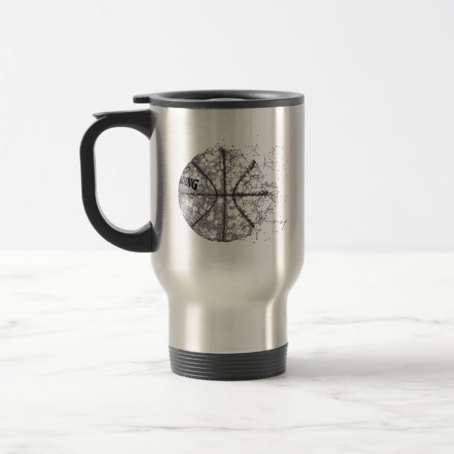 Men's Basketball Travel Mug (Left)