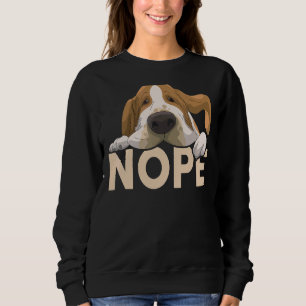 Mens Basset Hound Dad  Nope  Basset Hound Sweatshirt