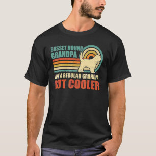 Mens Basset Hound Grandpa Vintage Basset Hound Dog T-Shirt