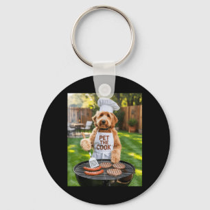Mens Bbq Barbecue Pet The Cook Dog Dad Meme Key Ring