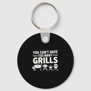 Mens bbq can have too many grills smoker key ring