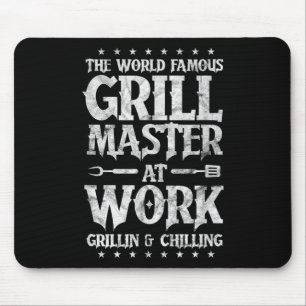 Mens Bbq Grillmaster Funny The World Famous Grill  Mouse Pad