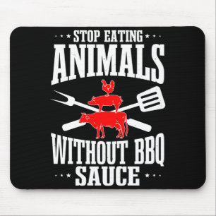 Mens bbq lover grilling barbecue chef brisket cook mouse pad