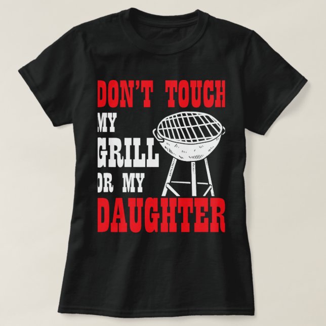 Mens BBQ Shirt Stand Back Dad is Grilling Funny Fa (Design Front)
