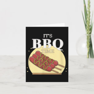Mens Bbq Timer Funny - Barbecue Grilling Gifts Card
