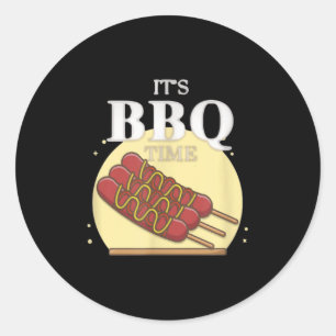 Mens Bbq Timer Funny - Barbecue Grilling Gifts  Classic Round Sticker
