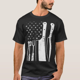 Mens bbq usa flag patriotic fourth of july master T-Shirt