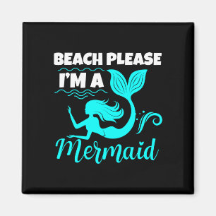 Mens beach a mermaid cute mermaid womens magnet