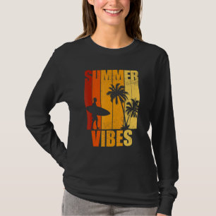 Mens Beach Florida Summer Vibes Retro Tropical Sur T-Shirt