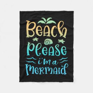 Mens beach funny mermaid pun clothing women summer fleece blanket