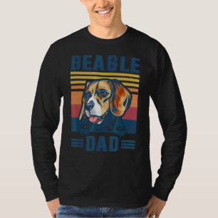 Mens Beagle Dad Father Retro Beagle Dog Dad T-Shirt