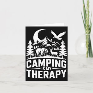 Men's bear camping is my therapy performance card
