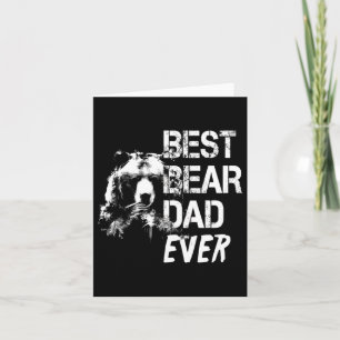 Mens Bear Fathers Day Vintage Style Animal Card