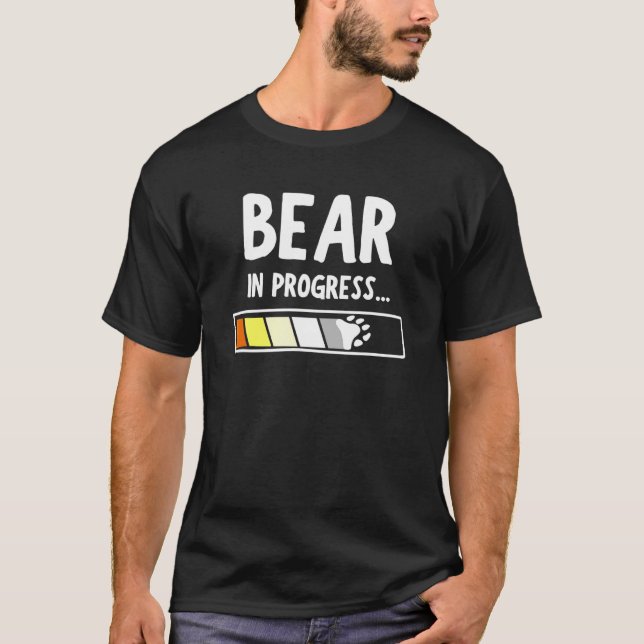 Mens Bear In Progress T-Shirt (Front)