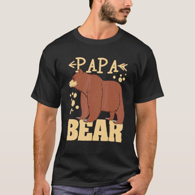 Mens Bear  Papa Bear T-Shirt (Front)