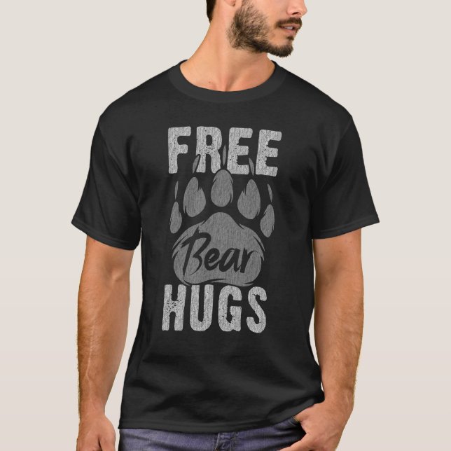 Mens Bear Paw Bear Community Free Bear Hugs Gay Be T-Shirt (Front)