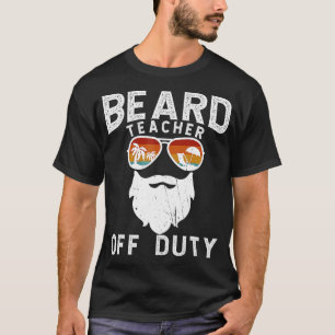 Mens Beard eacher Off Duty Sunglasses Beach Sunset T-Shirt