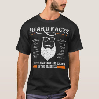 Mens Beard Facts Funny Barber Bearded Moustache M T-Shirt