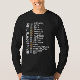 Mens Beard O Metre Beard Length Ruler Growth Beard T-Shirt