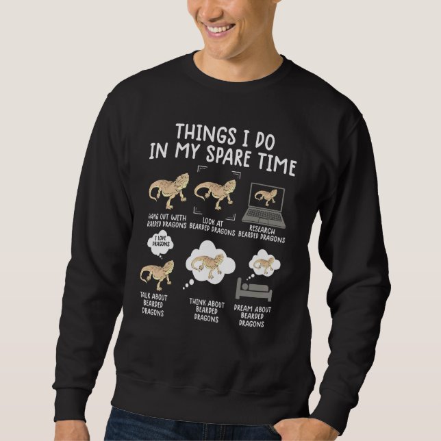 Mens bearded dragon lizard bearded dragon tee (Front)