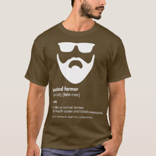 Mens Bearded Farmer Shirt Beard Farming Joke