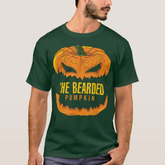 Mens Bearded Pumpkin Matching Family Group Hallowe T-Shirt