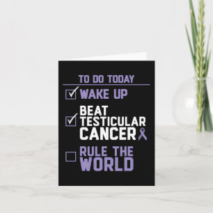 Mens Beat Testicular Cancer Rule the World  Card