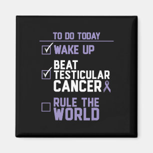 Mens Beat Testicular Cancer Rule the World Magnet