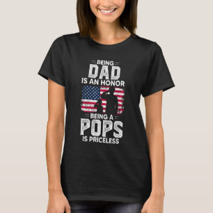 Mens Being Dad Is An Honour Being Pops Is Priceles T-Shirt