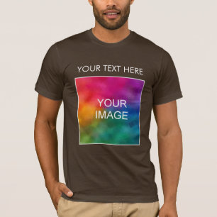 Mens Bella Canvas Brown TShirt Add Image Logo Text