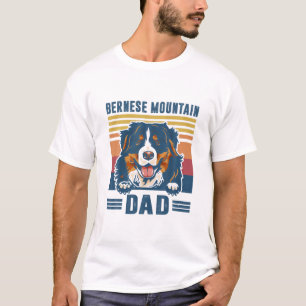Mens Bernese Mountain Dad Father Retro Bernese Mou T-Shirt